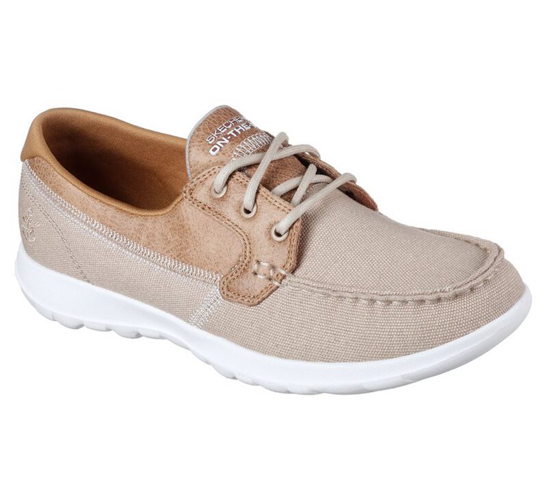 Skechers Dam Beige Snörskor - Gowalk Lite - Coral - Sverige (TNGUB-2631)